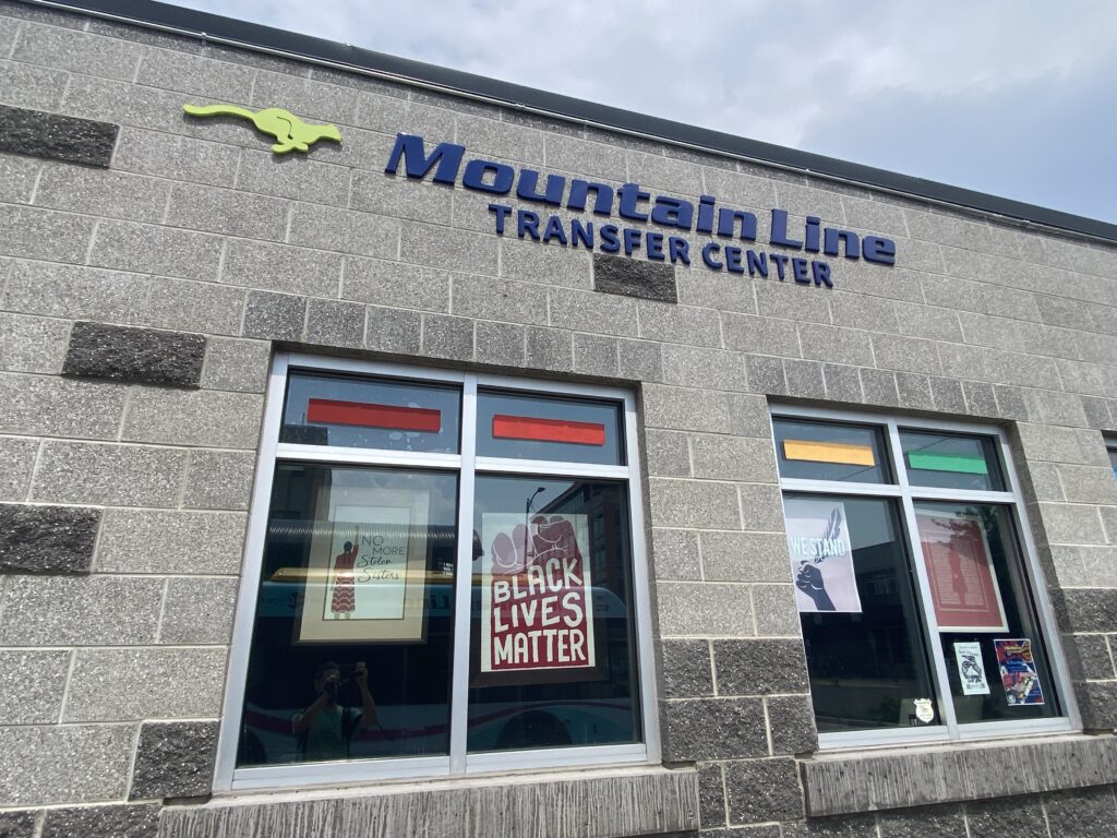 Mountain Line Transfer Center in downtown Missoula